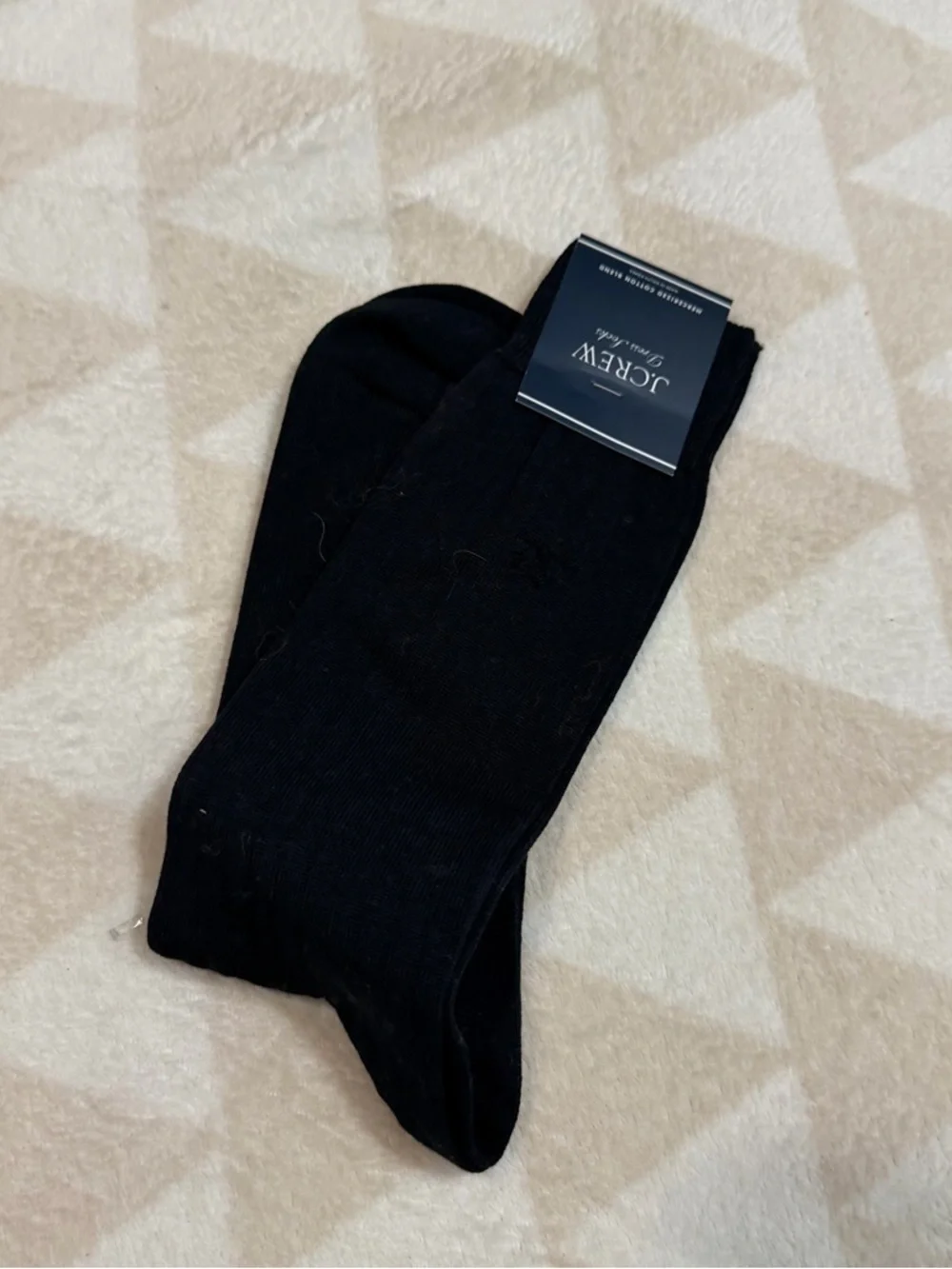 J crew mens ribbed dress socks black